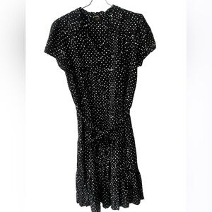 Tahari Black and White Midi Dress